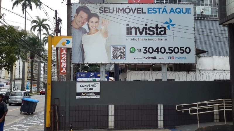 Painel no Gonzaga em Santos/SP (Ana Costa, sentido praia)